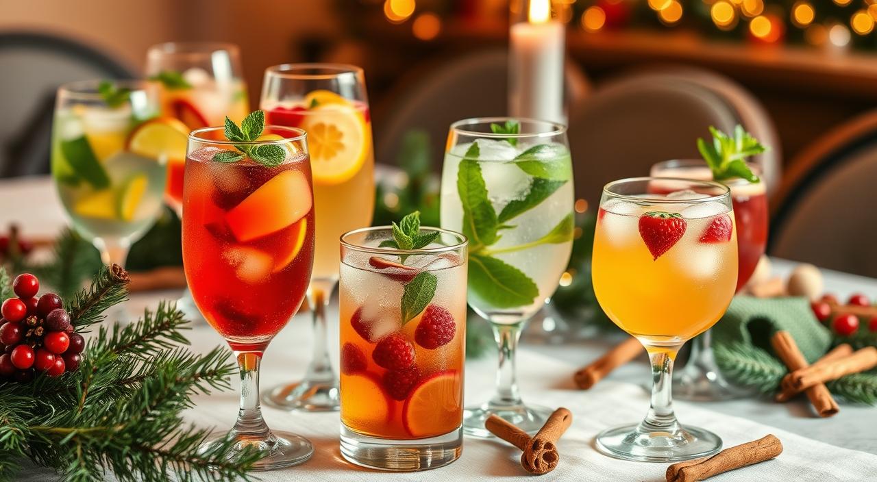 Bebidas festivas e saudáveis para ceia de natal sem culpa